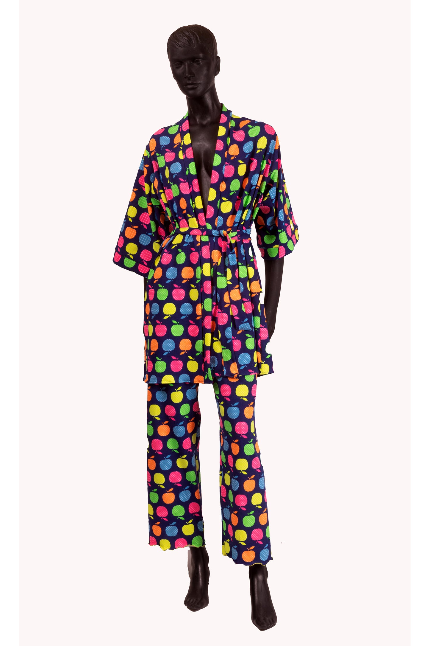 Set pijama dama bumbac si halat APPLE , BLD by Exclusive