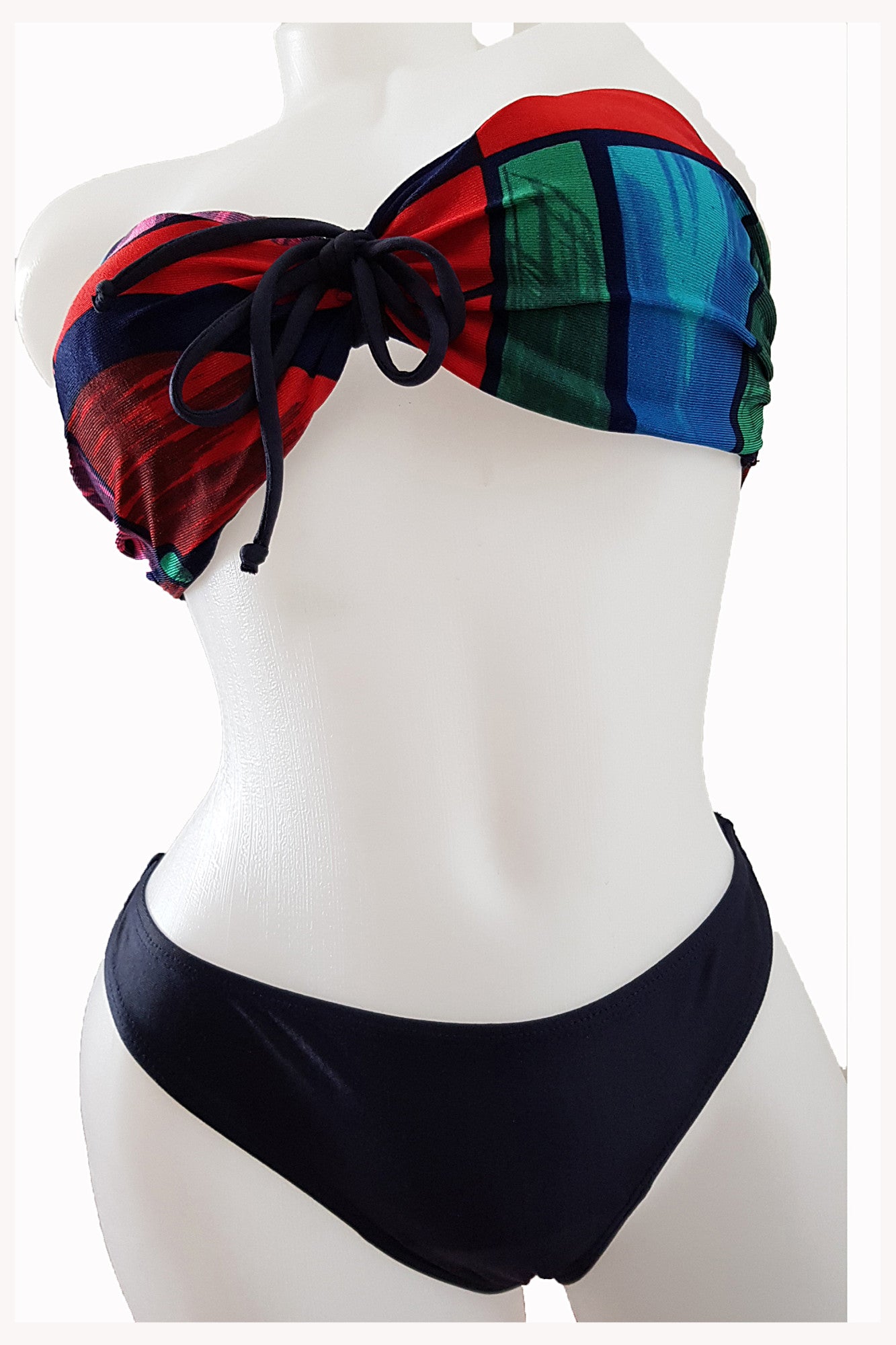 Costum de baie dama doua piese, imprimeu geometric, Silvia , BLD by Exclusive