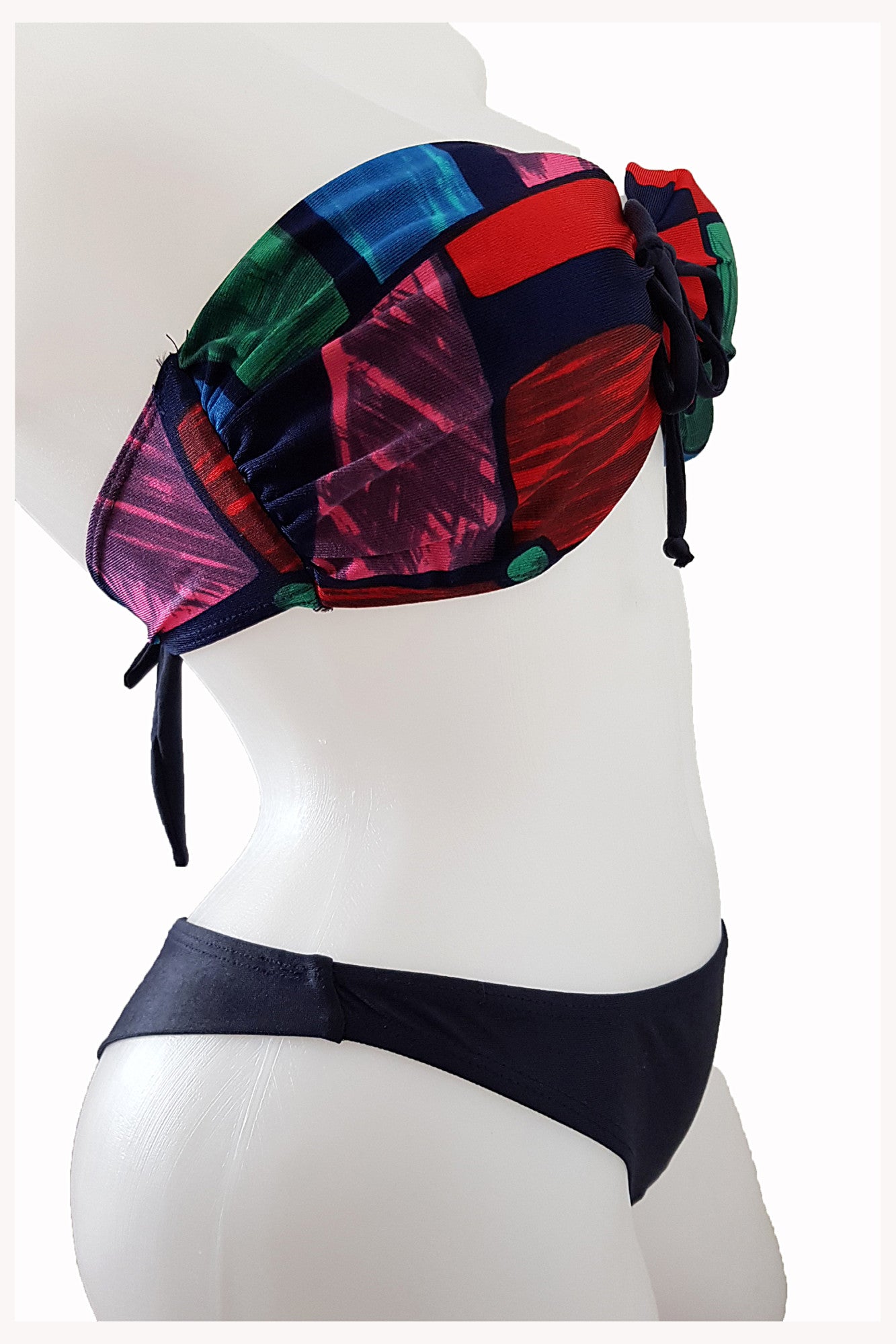 Costum de baie dama doua piese, imprimeu geometric, Silvia , BLD by Exclusive