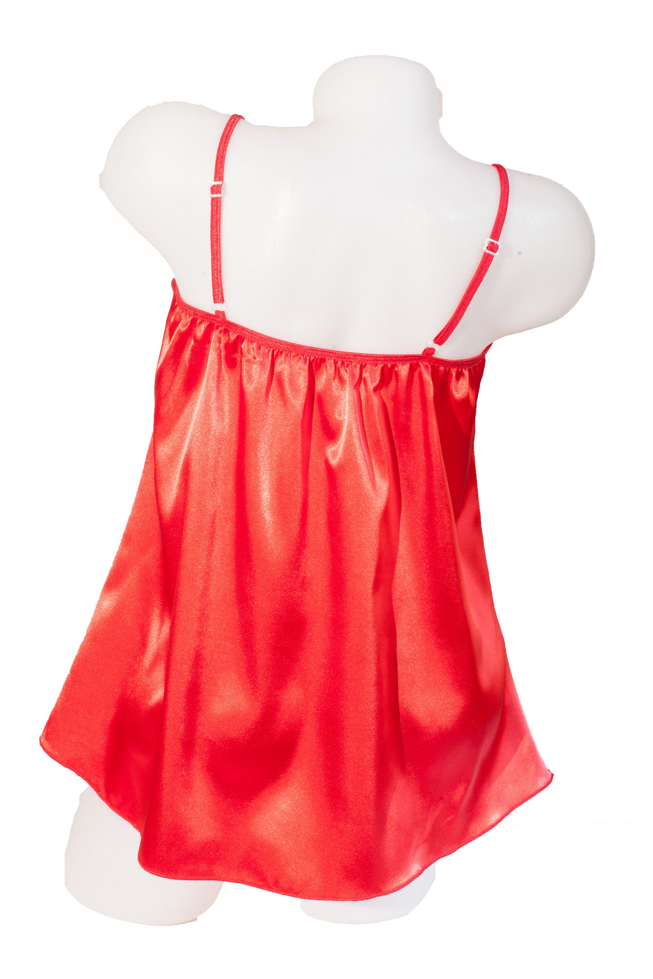 Pijama dama doua piese, imprimeu uni, satin soft rosu, ROUGE, BLD by Exclusive