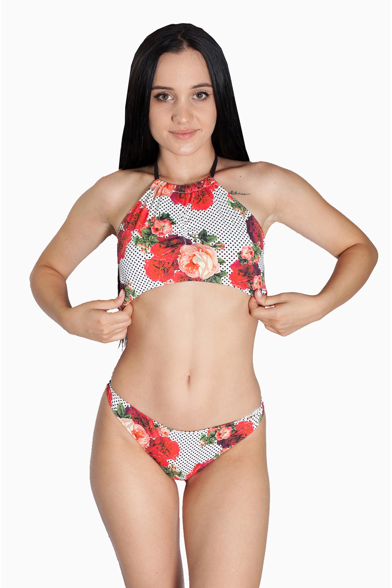 Costum de baie dama doua piese, imprimeu floral, STEFANIA, BLD by Exclusive