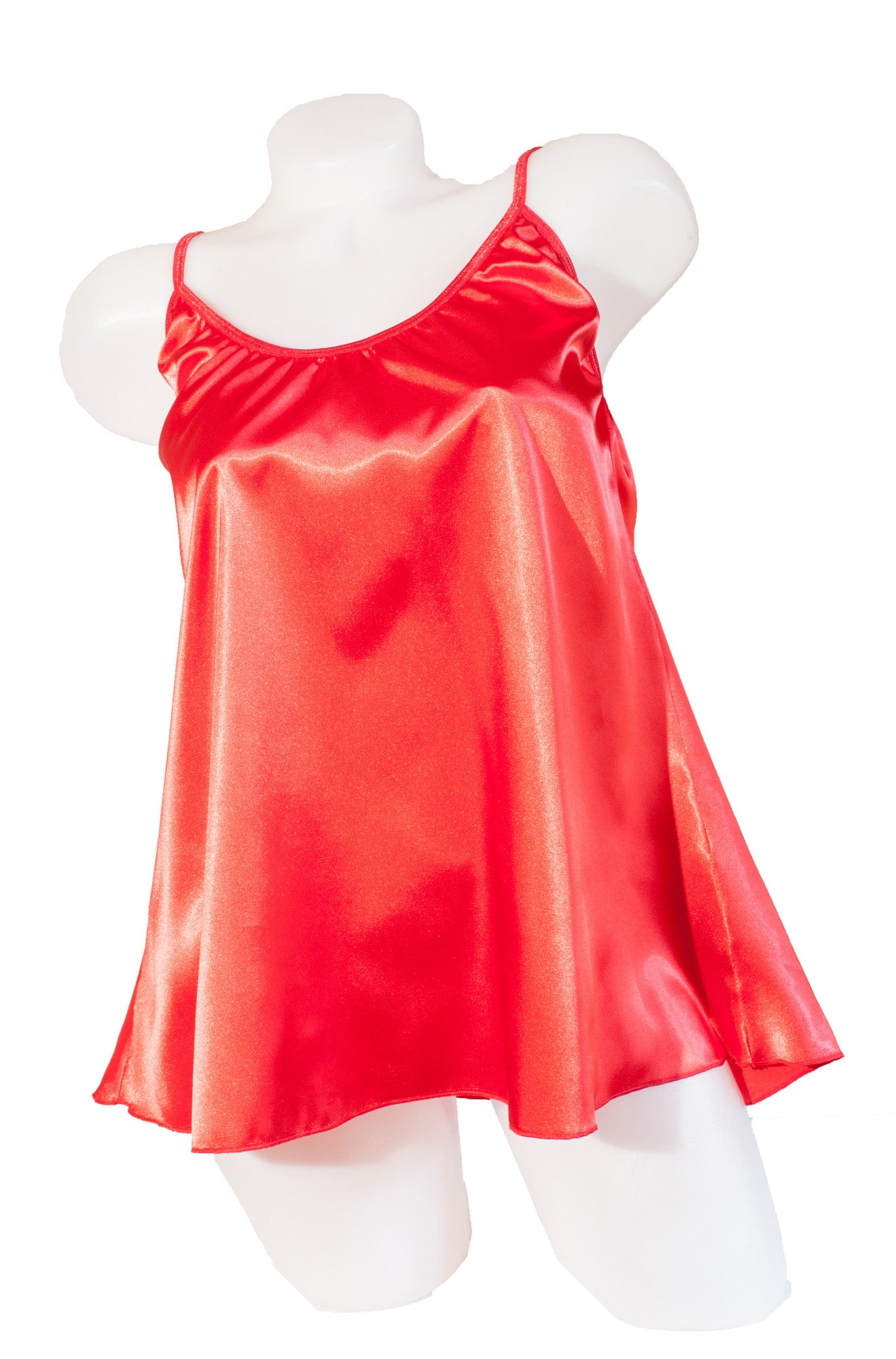 Pijama dama doua piese, imprimeu uni, satin soft rosu, ROUGE, BLD by Exclusive