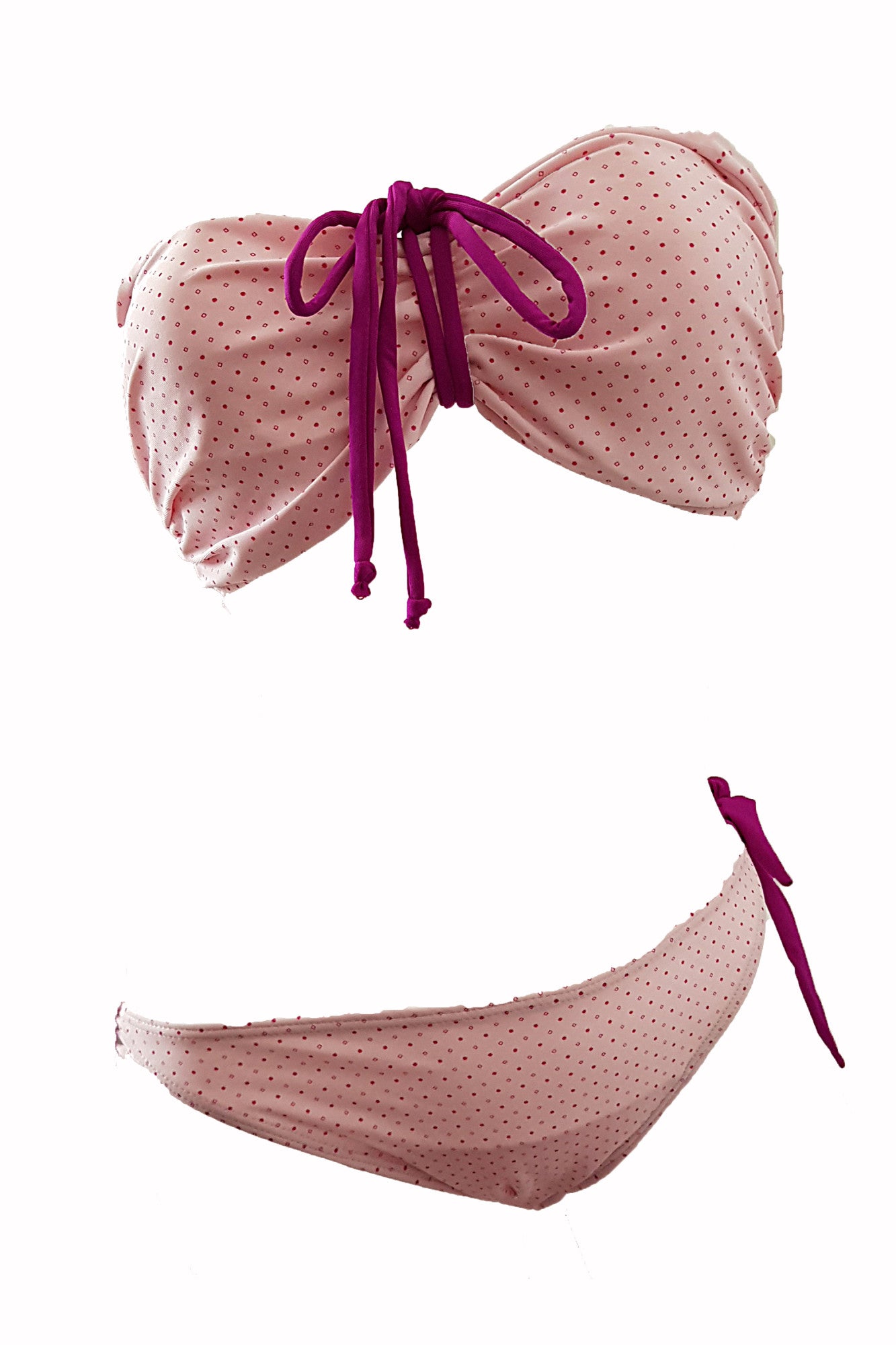 Costum de baie dama doua piese, imprimeu floral, AURORA, Roz, BLD by Exclusive