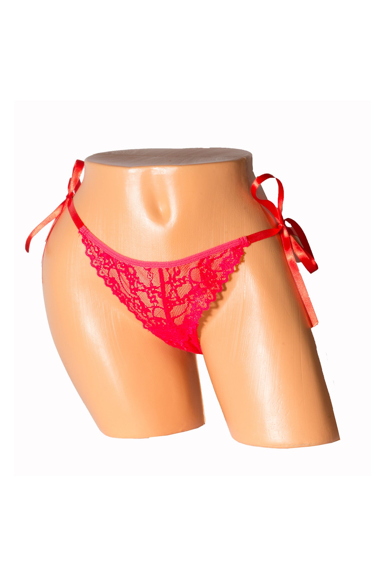 Chilot brazilian, dantela, funde saten, Laurette, rosu, BLD by Exclusive