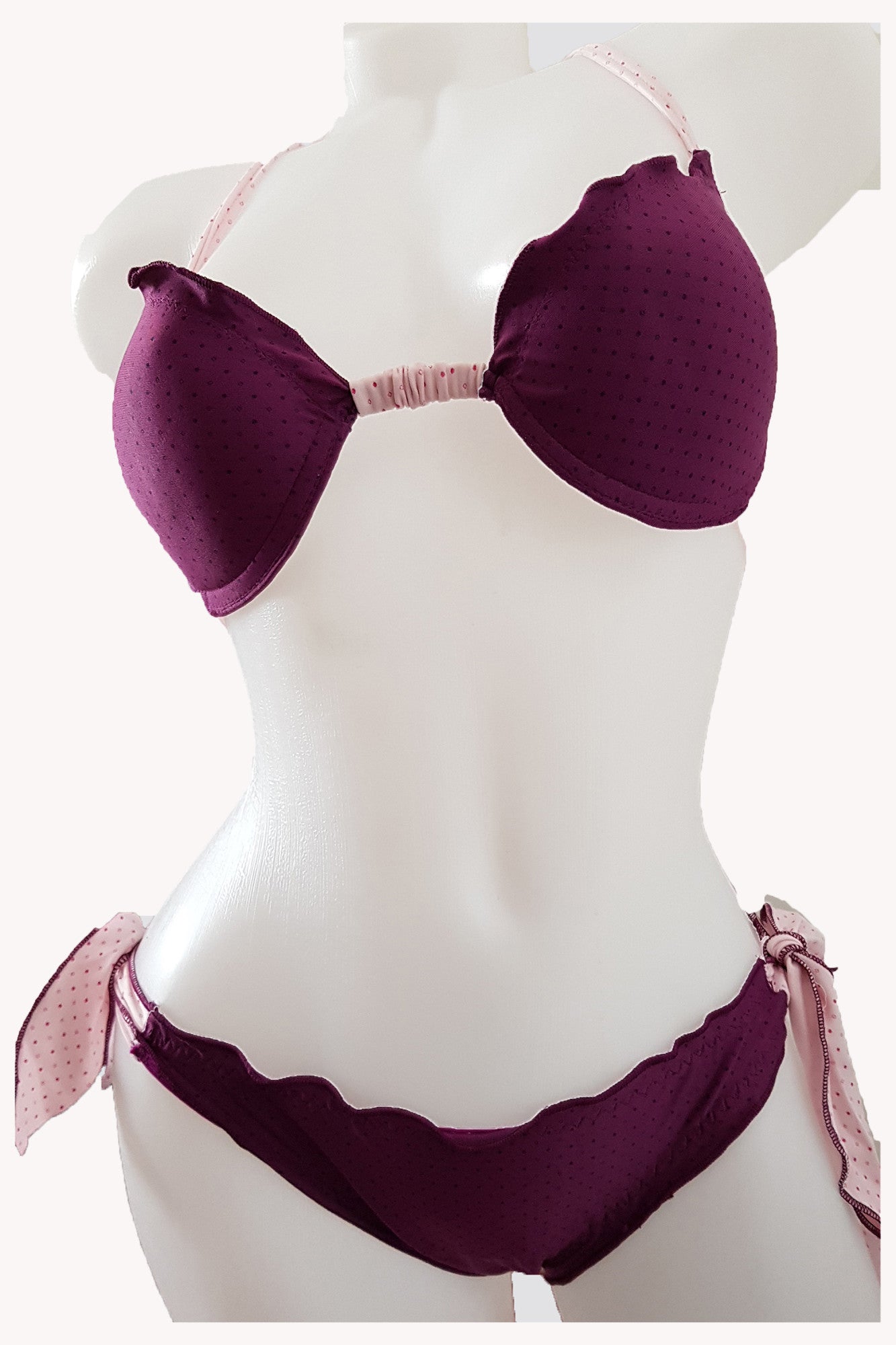 Costum de baie dama doua piese, imprimeu buline,VALENTINA , BLD by Exclusive