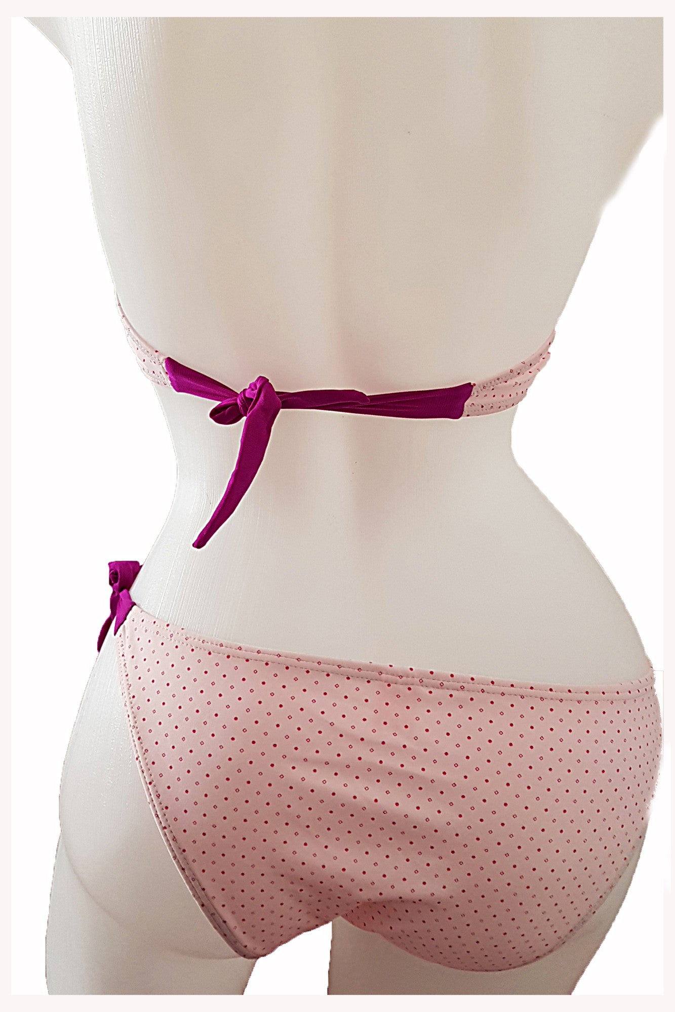 Costum de baie dama doua piese, imprimeu floral, AURORA, Roz, BLD by Exclusive