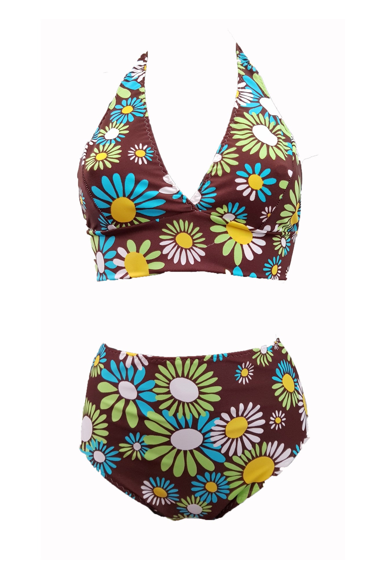 Costum de baie dama din doua piese, imprimeu floral, MARGARETA 04, BLD by Exclusive