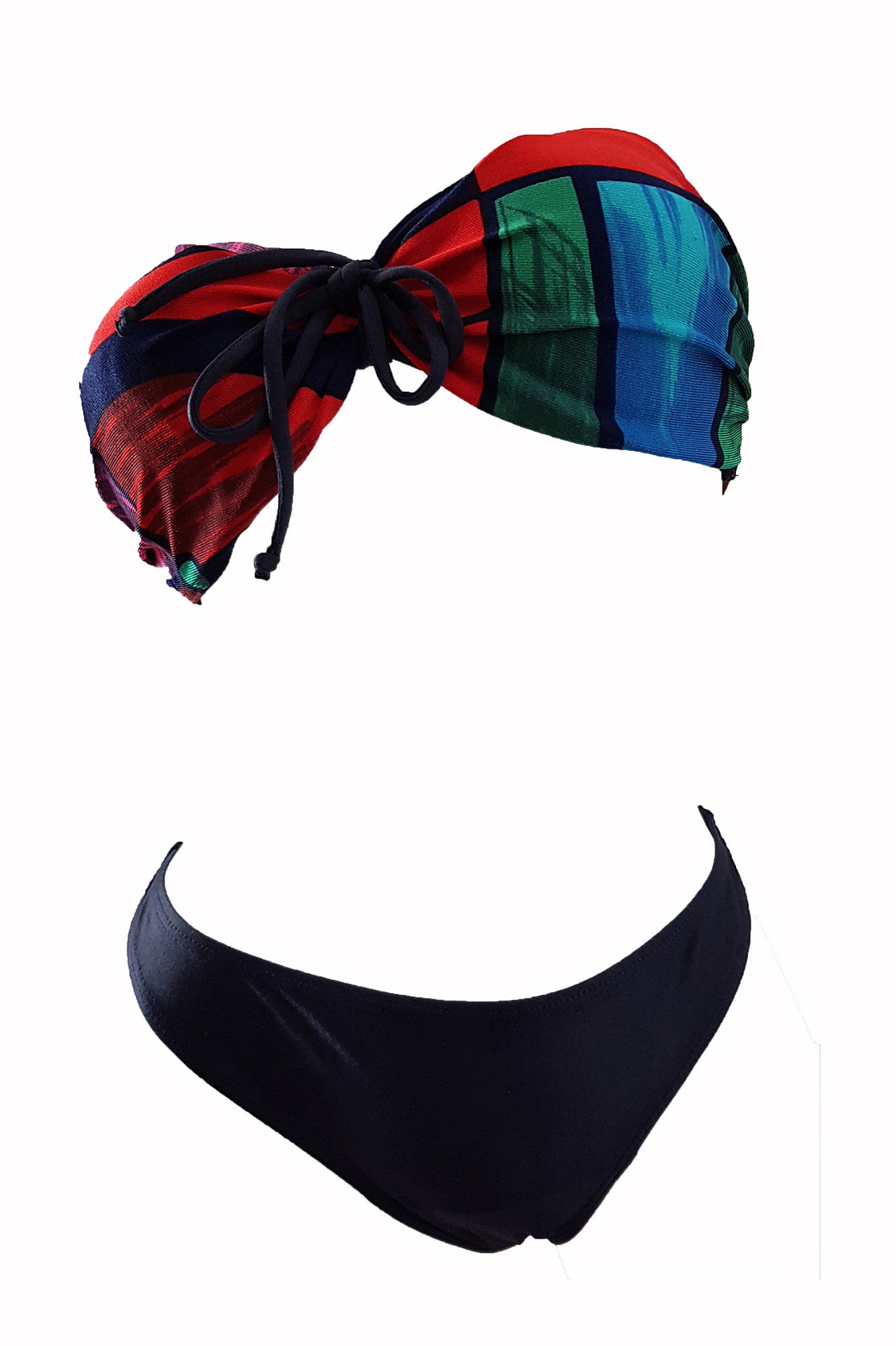 Costum de baie dama doua piese, imprimeu geometric, Silvia , BLD by Exclusive