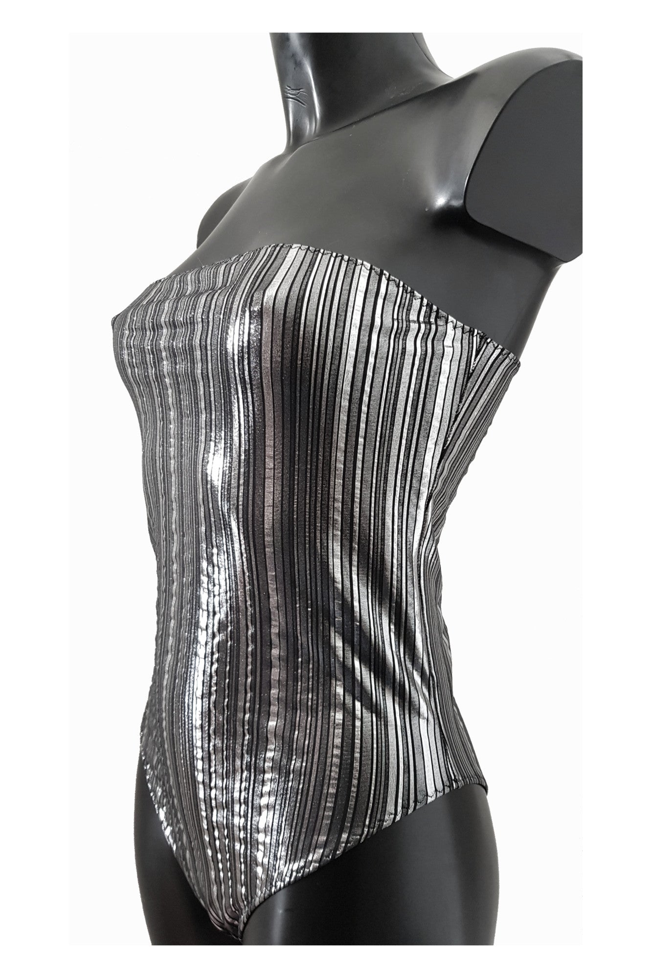 Costum de baie dama intreg, argintiu, LUNA 01, BLD by Exclusive