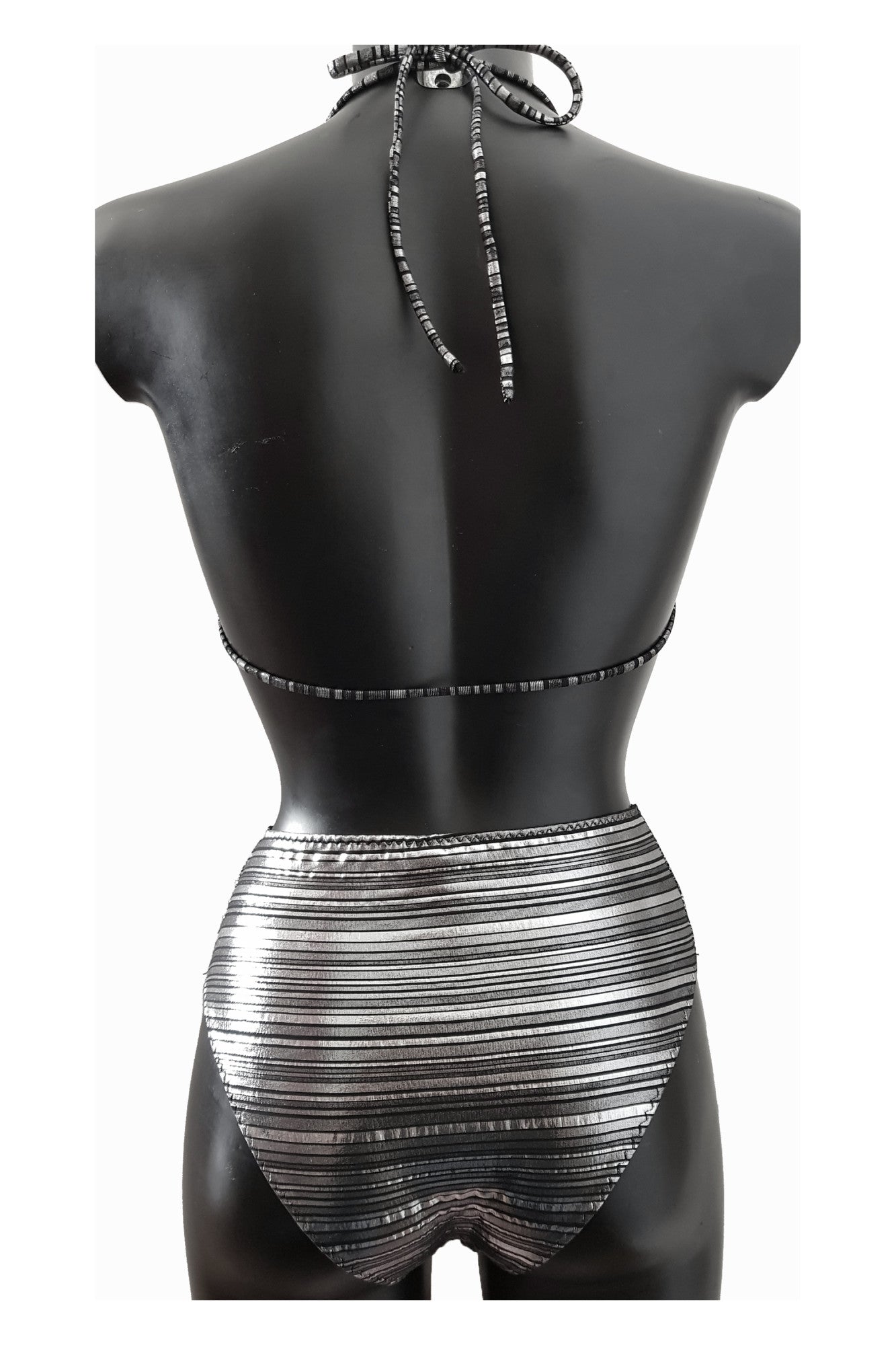 Costum de baie dama, doua piese, argintiu, Luna 02, BLD by Exclusive