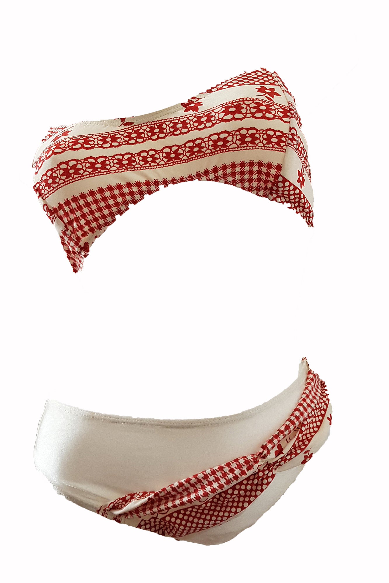 Costum de baie dama doua piese,bustiera, imprimeu floral, ADINA, BLD by Exclusive