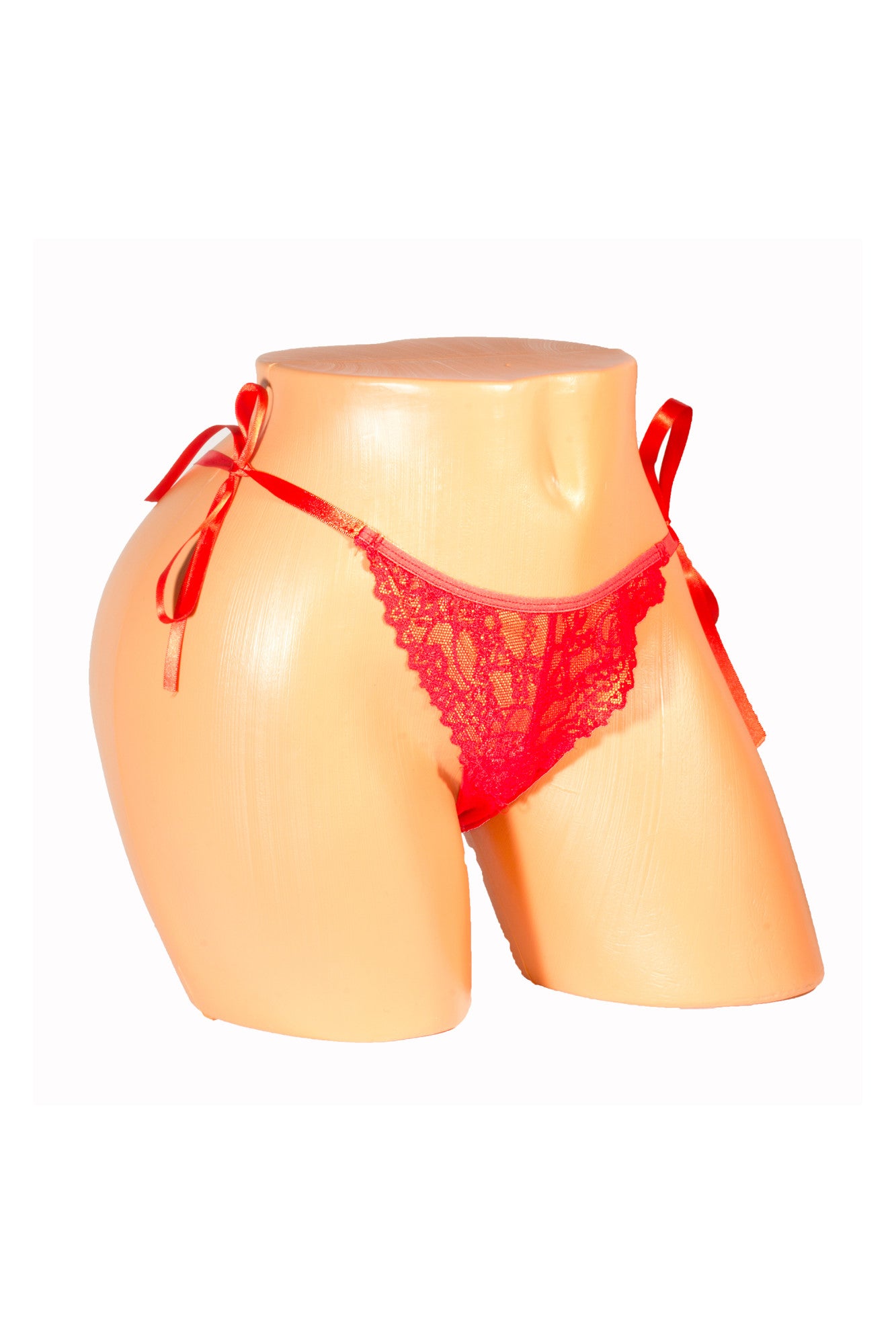 Chilot brazilian, dantela, funde saten, Laurette, rosu, BLD by Exclusive