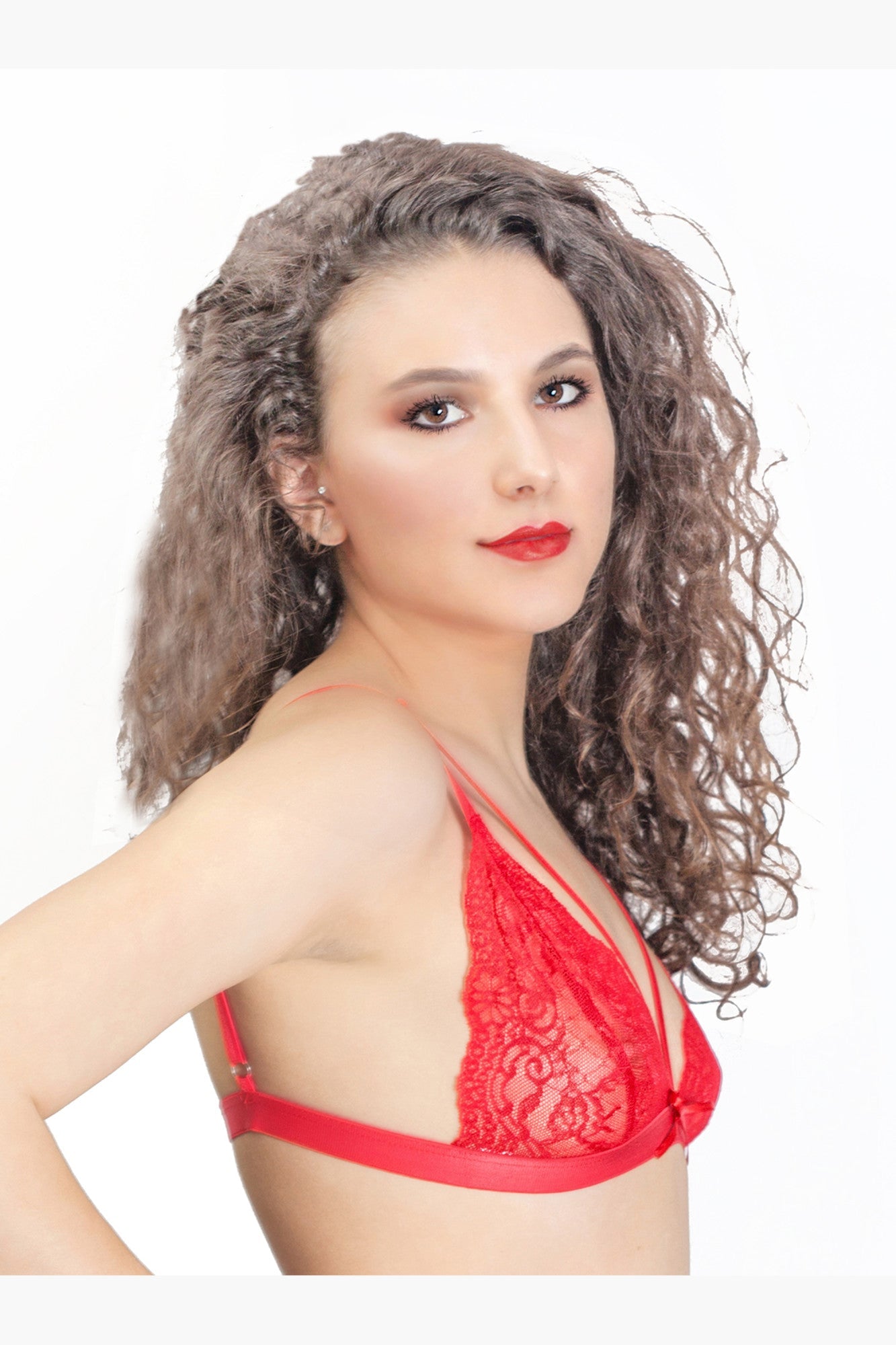 Sutien dantela PARIS Rosu