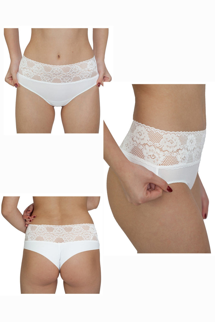 Chilot brazilian microfibra JOLIE Alb