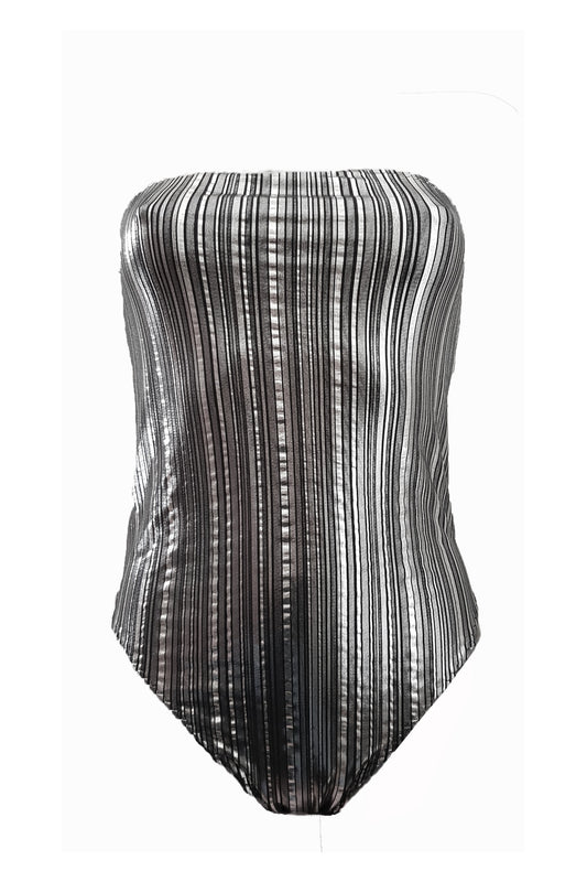 Costum de baie dama intreg, argintiu, LUNA 01, BLD by Exclusive