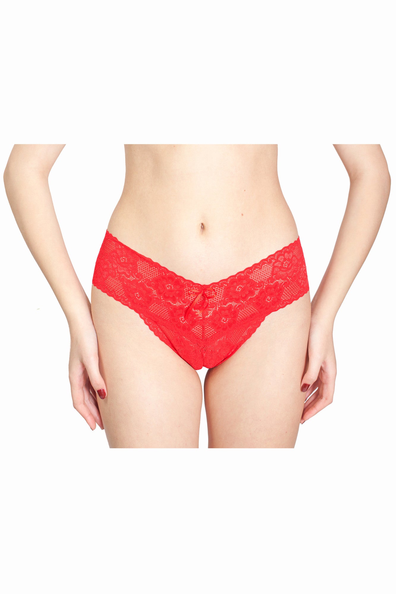 Chilot tanga brazilian dantela ANI rosu, BLD by Exclusive