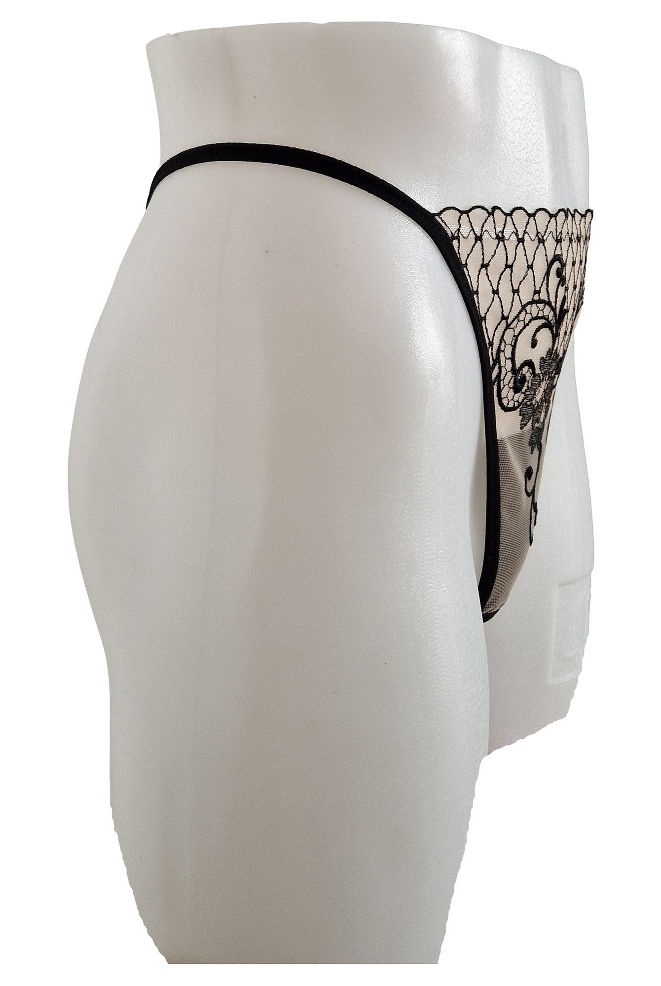 Chilot tanga, broderie, nude, AMIRA, BLD by Exclusive - imagine 2