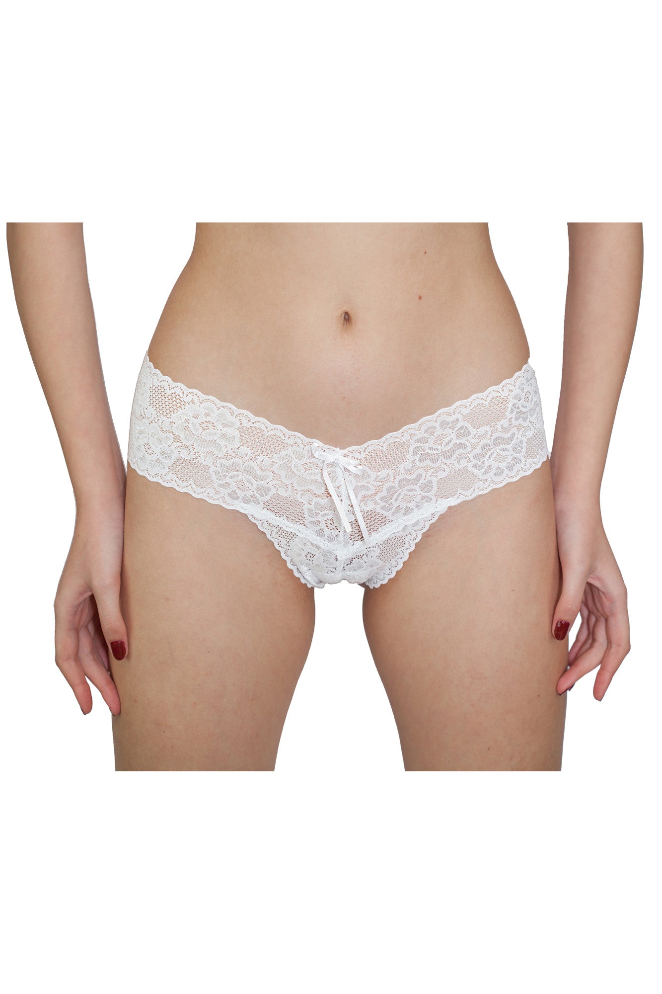 Chilot tanga brazilian dantela ANI alb, BLD by Exclusive