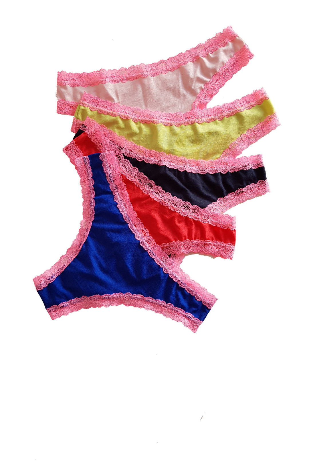 Set 5 bucati chilot tanga, multicolor, vascoza, LOLA 02, BLD by Exclusive