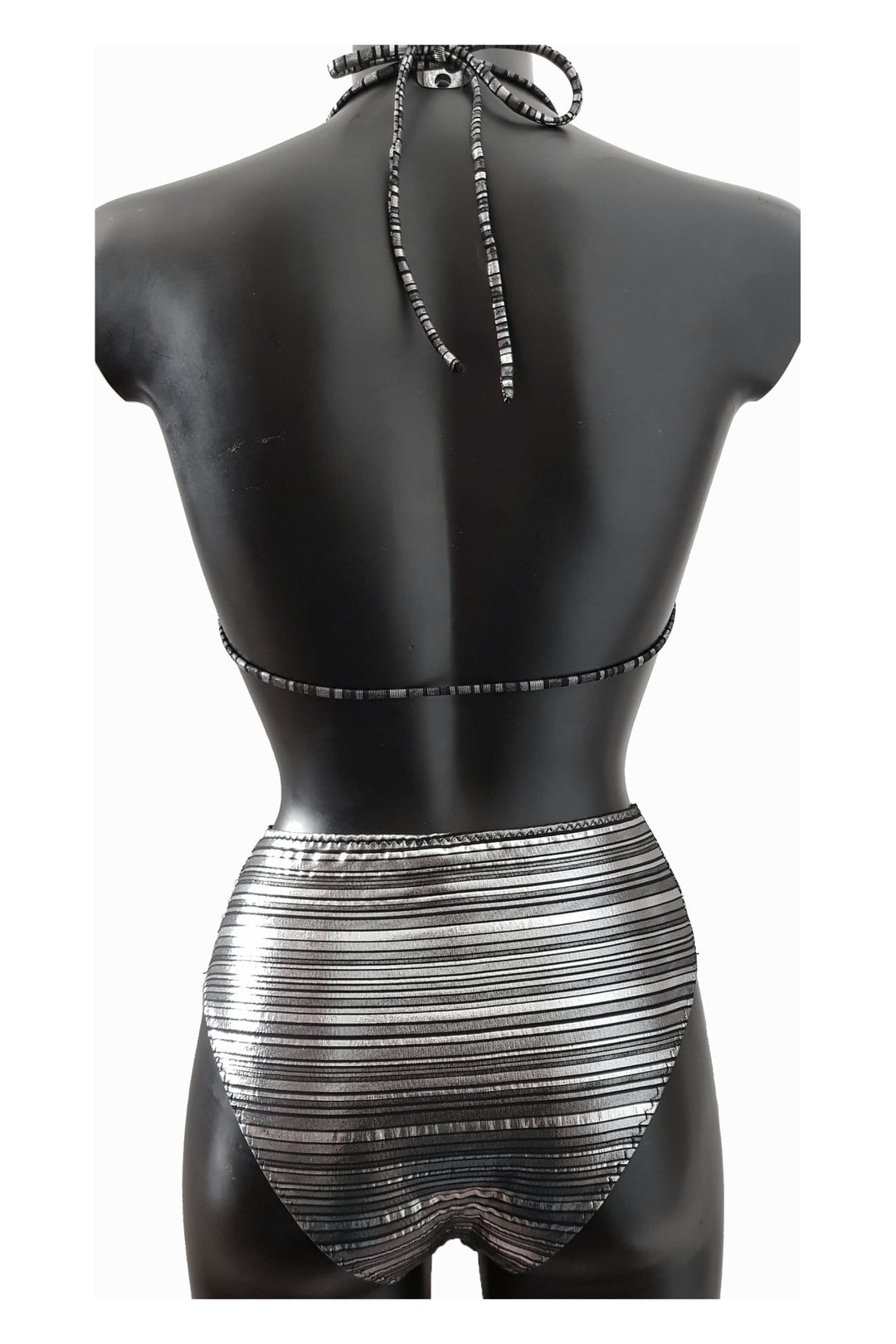 Costum de baie dama, doua piese, argintiu, Luna 02, BLD by Exclusive