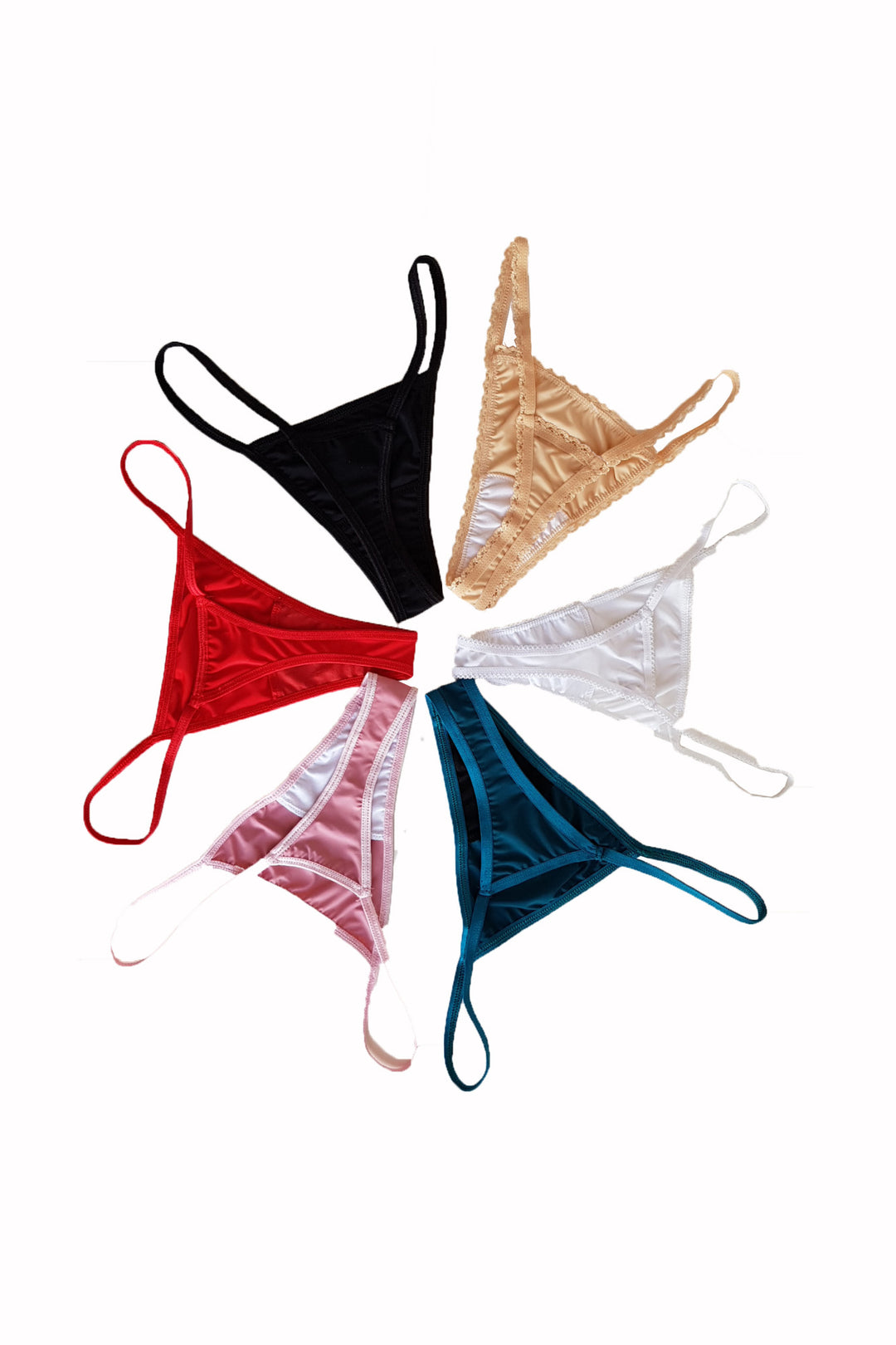 Set 6 buc chilot tanga, multicolor, microfibra, FANTAZIA, BLD by Exclusive