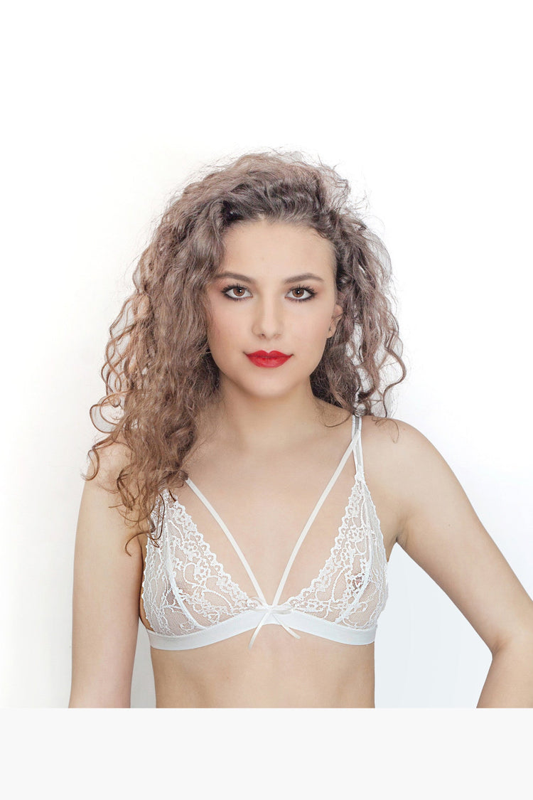 Sutien dantela PARIS Alb